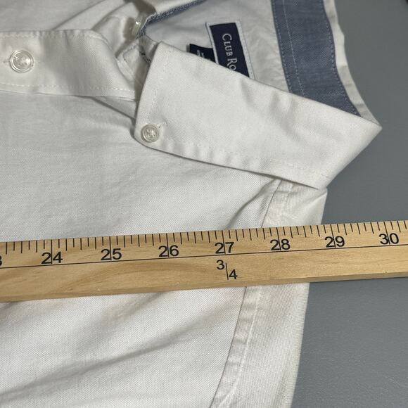 Club Room Mens Casual Button Down Shirt Size Small White Long Sleeve Collared - Picture 12 of 13